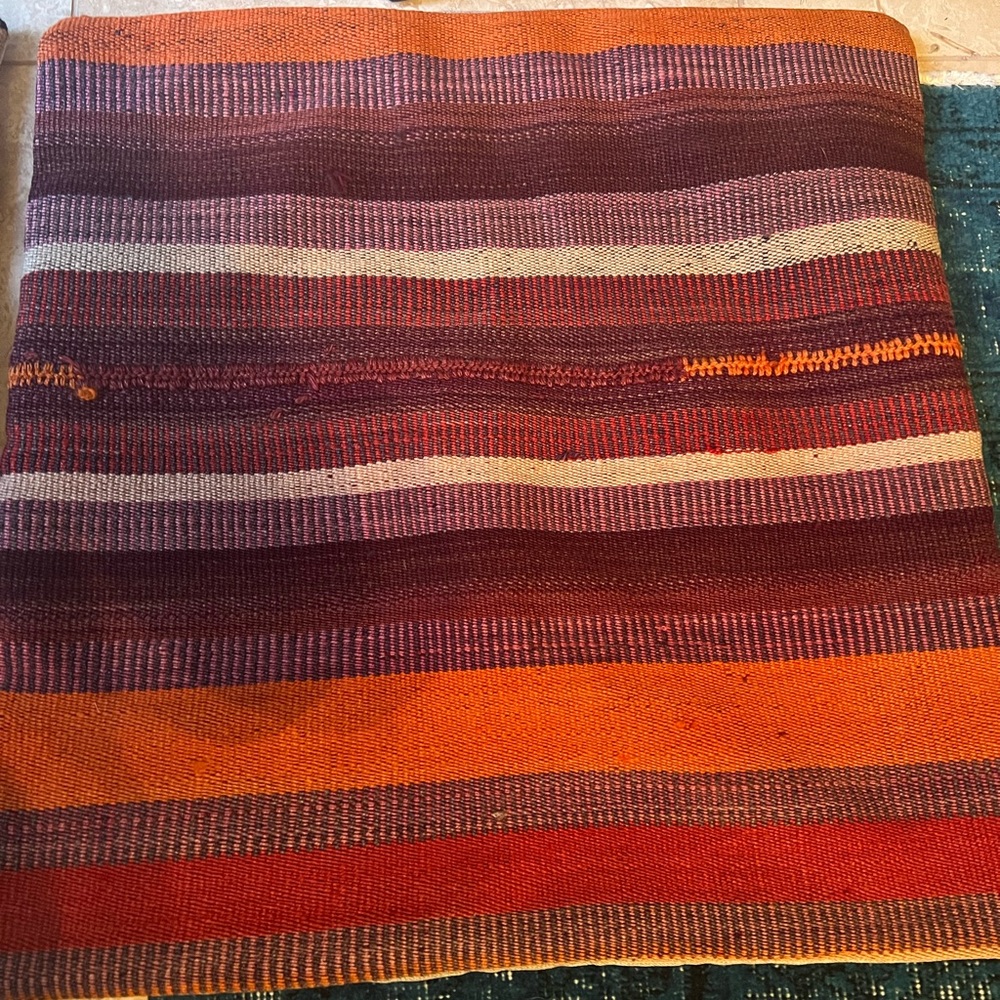 Striped Multicolor Woven pillow cover